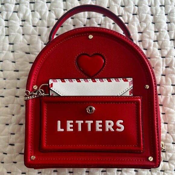 kate spade Handbags - Kate Spade Valentines Day Candied Cherry Mailbox Crossbody Rare Hard To Find NWT